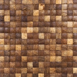 Panou decorativ 3D, Coconut, Mbaru Niang Natural, 6 placi 42x42cm, 1.05 mp