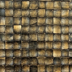 Panou decorativ 3D, Coconut, Tongkonan Black Gold, 6 placi 42x42cm, 1.05 mp - Img 5