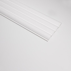 Panou riflaj decorativ 3D Luna, Alb, 12x1.6x270 cm - Img 3