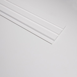 Panou riflaj decorativ 3D Olmo, Alb, 12.2x1.2x270 cm - Img 3