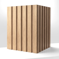 Panou riflaj decorativ 3D Olmo, Oak Gold II, 12.2x1.2x270 cm - Img 4