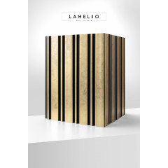 Panou riflat 3D Milo, Auriu, 270x11.6cm, Lamelio - Img 4