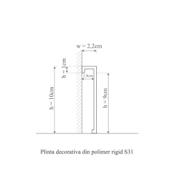 Plinta polimer rigid, Manavi, S31-10x2.2x200 cm - Img 2