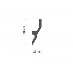 Profil pentru banda LED din poliuretan KF720 - 10x3.7x200 cm - Img 2