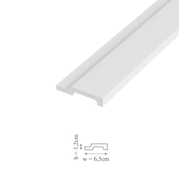 Profil stanga riflaj decorativ, Atria L, 6.5x1.2x270 cm