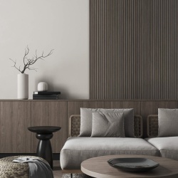 Riflaj decorativ MDF, Walnut, fonoabsorbant, 28x2.1x270 cm - Img 4
