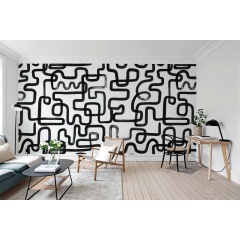 Tapet Artzy Lines, Graphite, Rebel Walls - Img 3