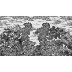 Tapet Bellewood under the Clouds, Graphite, Rebel Walls - Img 2