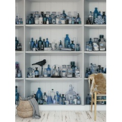 Tapet Cabinet of Curios, Sapphire, Rebel Walls - Img 3