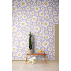 Tapet Dashing Daisies, Lilac, Rebel Walls - Img 3