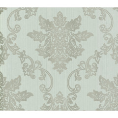 Tapet Hampton, Duck Egg Blue Luxury Damask, 1838 Wallcoverings, 5.3mp / rola - Img 2
