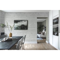 Tapet Horizontal Boards, White, Rebel Walls - Img 6