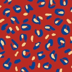 Tapet lavabil Funky Leopard, Red, TresTintas 5mp / rola - Img 2