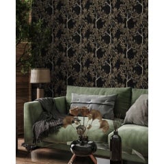 Tapet lavabil Willow Poem, Onyx, Coordonne 5mp / rola - Img 1
