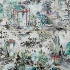Tapet Pavilion, Fern Green Luxury Toile, 1838 Wallcoverings, 7mp / rola - Img 2