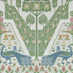 Tapet Peacock Topiary, Fern Green, 1838 Wallcoverings, 5.3mp / rola - Img 2