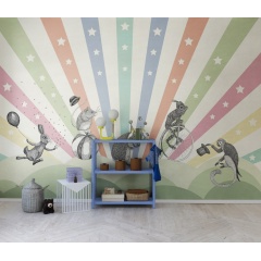 Tapet pentru copii Circus, Rainbow, Rebel Walls - Img 4