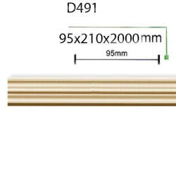 Ancadrament decorativ pentru usa din poliuretan D491 - 9.5x2.1x200 cm - Img 2