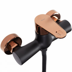 Baterie dus Rea Mild negru - Rose Gold cu set de dus - Img 4