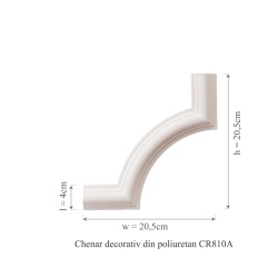 Chenar din poliuretan, Manavi, CR810A - 20.5x1.8x20.5 cm - Img 2