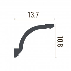 Cornisa decorativa din poliuretan Flexibil C746F - 10.8x13.7x200 cm - Img 3