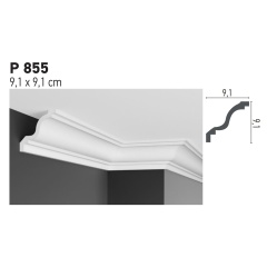Cornisa decorativa flex P855F-9.1x9.1x200cm - Img 3