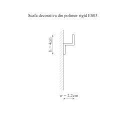 Cornisa polimer rigid, Manavi, ES3 - 4x2.2x200 cm - Img 2