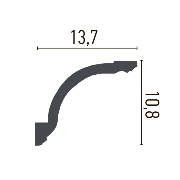 Cornisa poliuretan flexibil C746F - 10.8x13.7x200 cm - Img 2