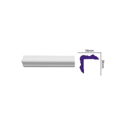 Cornisa poliuretan K221 - 3.8x3.8x244 cm - Img 2