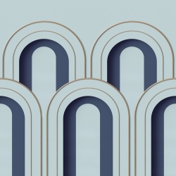 Fototapet, 3D Arch Deco, Blue, Rebel Walls - Img 10