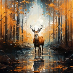 Fototapet Artistic Arche Cerf Rêve AC100