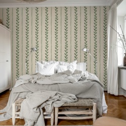 Fototapet, Bayleaf Stripe, Green, Rebel Walls - Img 3