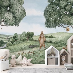 Fototapet Bears and Bees, Kikki Belle