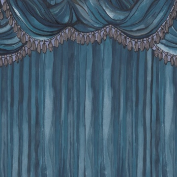 Fototapet, Behind the Curtains, Blue, Rebel Walls - Img 2