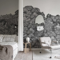 Fototapet, Belle Buisson, Black, Rebel Walls
