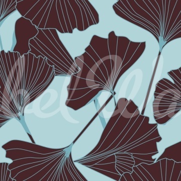 Fototapet, Big Ginko, Turquoise, Rebel Walls - Img 2