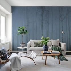 Fototapet, Birch Fog, Blue, Rebel Walls - Img 4
