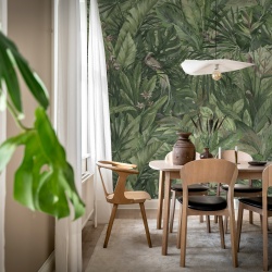 Fototapet, Birds in the Jungle, Green, Rebel Walls - Img 3