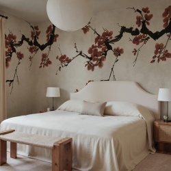 Fototapet, Blush of Spring, Burgundy, Rebel Walls