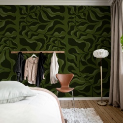 Fototapet, Bold Botanica, Dark Green, Rebel Walls