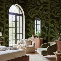 Fototapet, Bold Botanica, Dark Green, Rebel Walls - Img 3