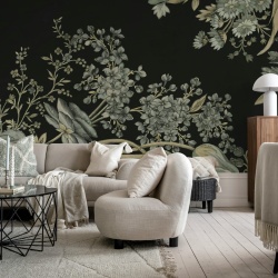 Fototapet, Bold Floral, Black, Rebel Walls