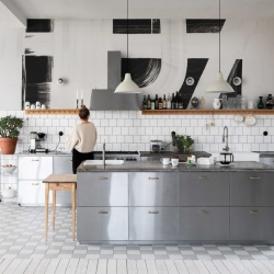 Fototapet, Bold Lines, Black, Rebel Walls
