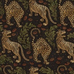 Fototapet, Bold Tigers, Black, Rebel Walls - Img 2