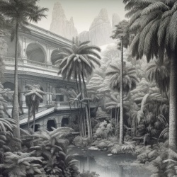 Fototapet Botanic Bosquet Polynesie Rêve BP103