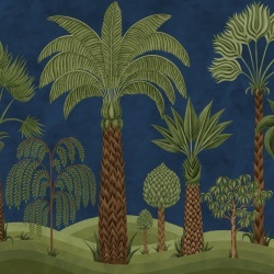 Fototapet, Botanical Bliss, Dark Blue, Rebel Walls - Img 2
