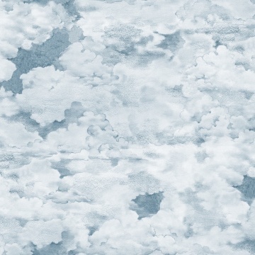 Fototapet, Chubby Clouds, Soft Blue, Rebel Walls - Img 2