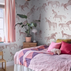 Fototapet, Circus Horses, Pink, Rebel Walls