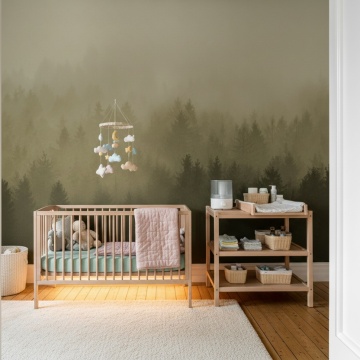 Fototapet, Cloudy Forest, Brown, Rebel Walls - Img 5