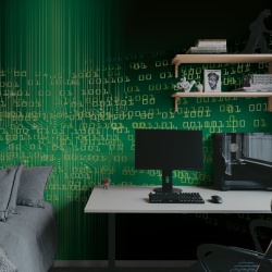 Fototapet, Code, Green, Rebel Walls - Img 3